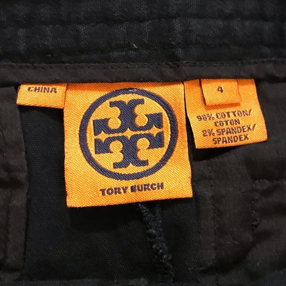 Tory Burch Womens Low Rise Dark Blue Sailor Pants Goldtone Buttons Size 4 - Picture 4 of 11